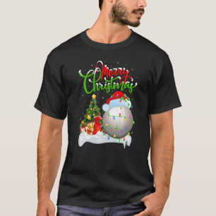 Snooker Sports Xmas Decoration Santa Snooker Chri T-Shirt