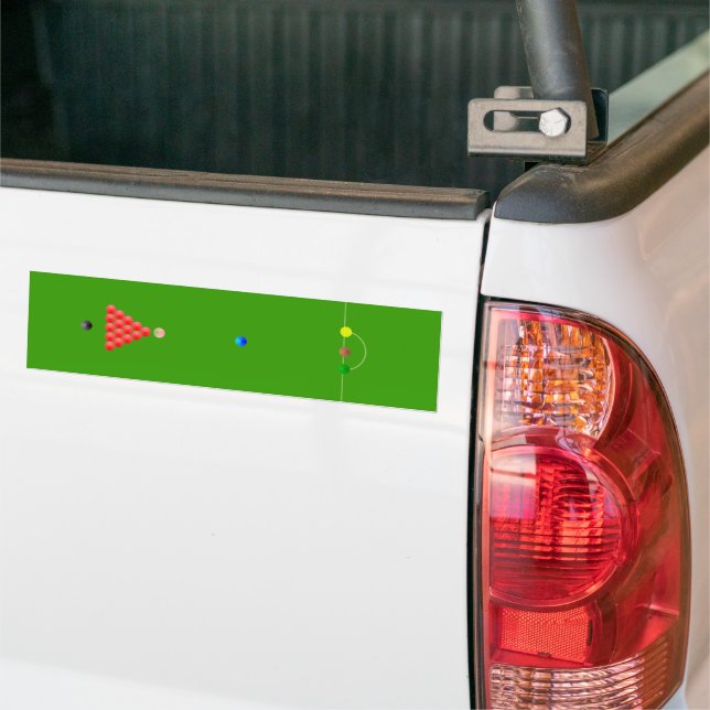 Snooker Table Bumper Sticker (On Truck)
