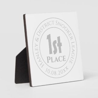 Snooker Team Snooker League 1st Prize Trophy Award Plaque