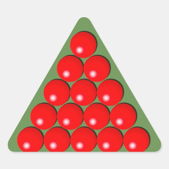 Snooker Triangle Red Balls Triangle Sticker Zazzle.co.uk