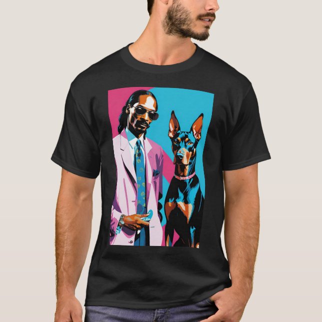  Snoop Dog and Doberman Duo T-Shirt (Front)