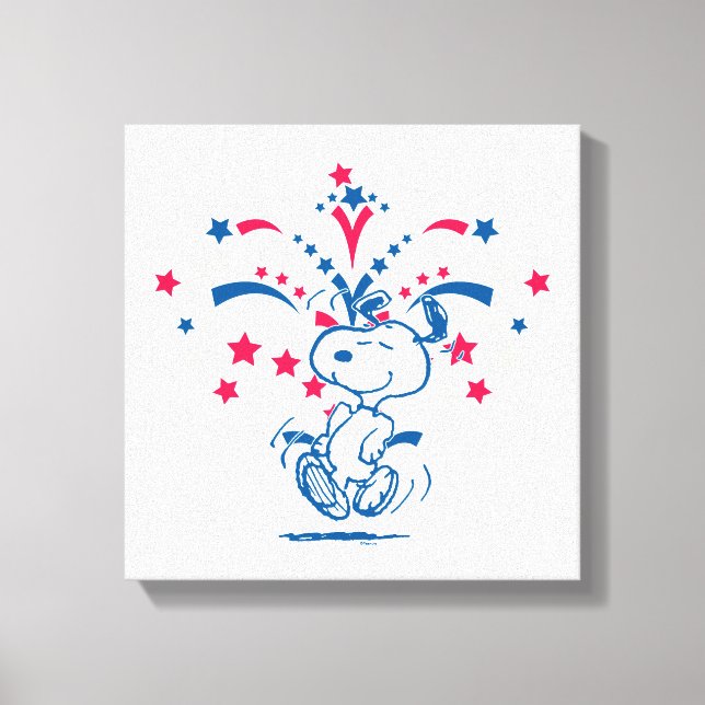 Snoopy 4th of July Dance Canvas Print (Front)