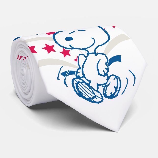 Snoopy 4th of July Dance Tie (Rolled)