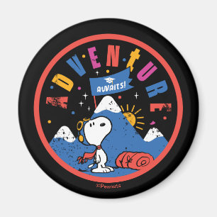 Snoopy Adventure Awaits Graduation Mountain Design Magnet