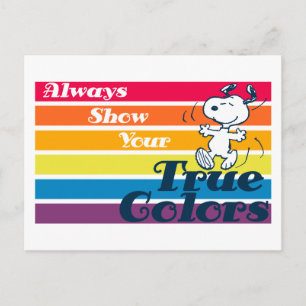 Snoopy   Always Show Your True Colours Postcard