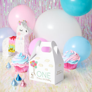 Snoopy and Balloons 1st Birthday Favour Box