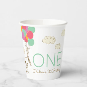 Snoopy and Balloons 1st Birthday Paper Cups