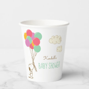 Snoopy and Balloons Baby Shower Paper Cups