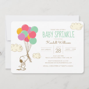 Snoopy and Balloons Baby Sprinkle Invitation