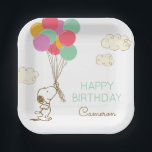 Snoopy and Balloons Birthday Paper Plate<br><div class="desc">Add a playful touch to your birthday party with the Snoopy & Balloons Birthday Paper Plates! Featuring Snoopy holding colourful balloons, these fun and vibrant plates are perfect for serving food and treats at your Peanuts-themed birthday celebration. Let Snoopy bring extra charm and joy to your party table with these...</div>