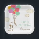 Snoopy and Balloons Birthday Paper Plate<br><div class="desc">Add a playful touch to your birthday party with the Snoopy & Balloons Birthday Paper Plates! Featuring Snoopy holding colourful balloons, these fun and vibrant plates are perfect for serving food and treats at your Peanuts-themed birthday celebration. Let Snoopy bring extra charm and joy to your party table with these...</div>