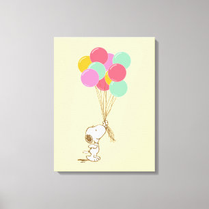 Snoopy and Balloons Canvas Print