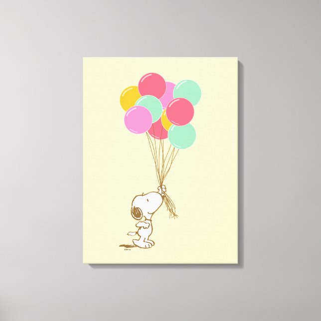Snoopy and Balloons Canvas Print (Front)