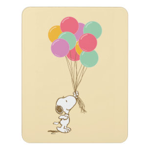 Snoopy and Balloons Door Sign