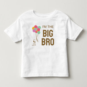Snoopy and Balloons I'm The Big Brother Toddler T-Shirt