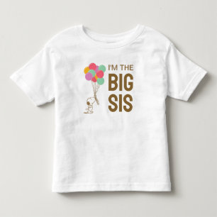 Snoopy and Balloons I'm The Big Sister Toddler T-Shirt