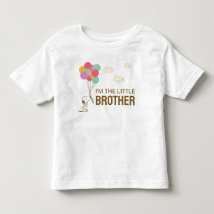 Snoopy and Balloons I'm The Little Brother Toddler T-Shirt