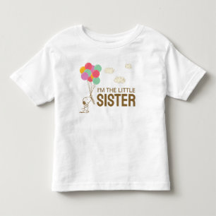 Snoopy and Balloons I'm The Little Sister Toddler T-Shirt