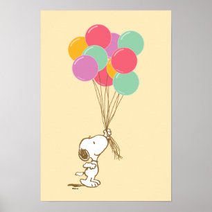 Snoopy and Balloons Poster