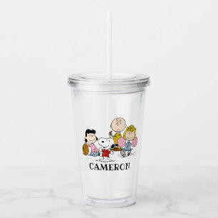 Snoopy and the Gang Play Football Acrylic Tumbler