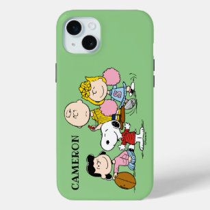 Snoopy and the Gang Play Football iPhone 15 Mini Case