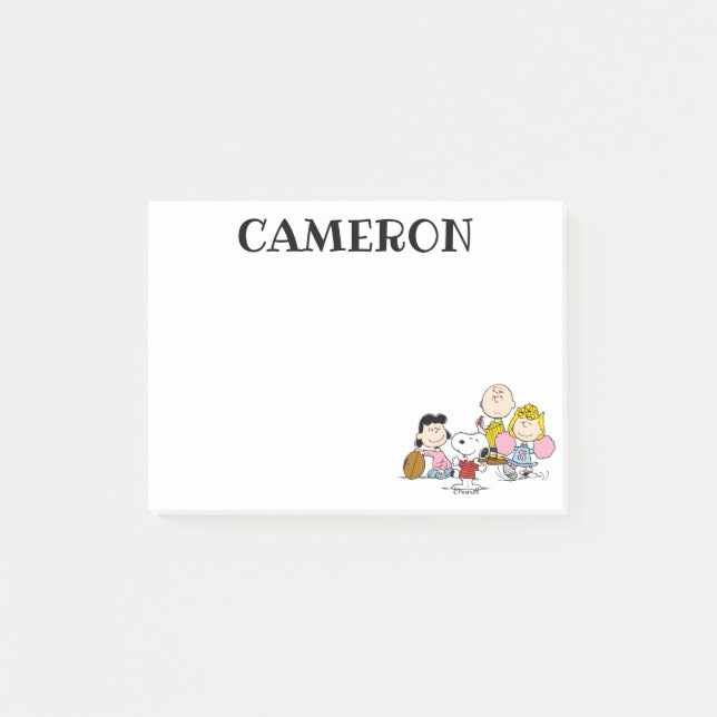 Snoopy and the Gang Play Football Post-it Notes (Front)