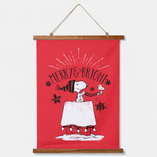 Snoopy and Woodstock - Merry & Bright Hanging Tapestry