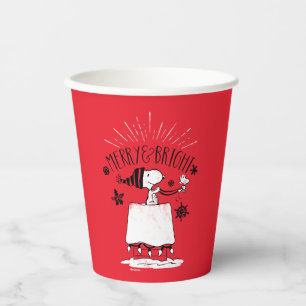 Snoopy and Woodstock - Merry & Bright Paper Cups