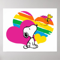 Snoopy and Woodstock | Rainbow Hearts