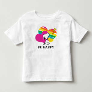 Snoopy and Woodstock Rainbow Hearts Toddler T-Shirt