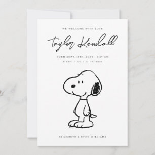 Snoopy Baby Announcement