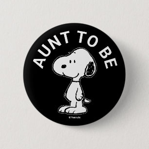 Snoopy Baby Shower Aunt 6 Cm Round Badge
