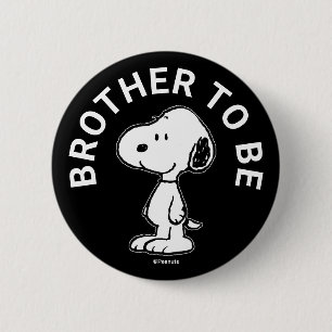 Snoopy Baby Shower Brother To Be 6 Cm Round Badge