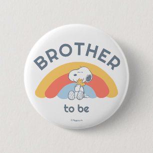 Snoopy Baby Shower Brother To Be 6 Cm Round Badge