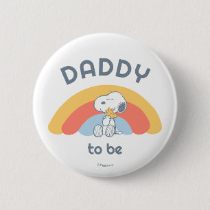Snoopy Baby Shower Father To Be 6 Cm Round Badge