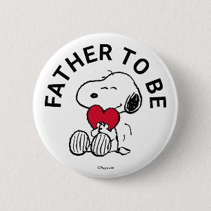 Snoopy Baby Shower Father To Be 6 Cm Round Badge