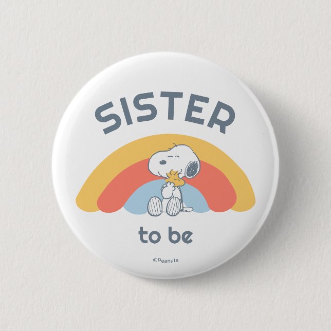Snoopy Baby Shower Grandma To Be 6 Cm Round Badge (Front)
