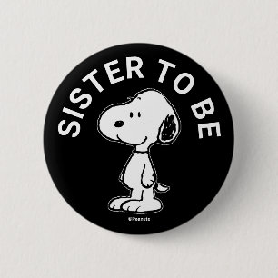 Snoopy Baby Shower Sister To Be 6 Cm Round Badge
