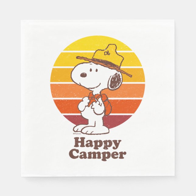 Snoopy | Beagle Scout - Happy Camper Napkin (Front)