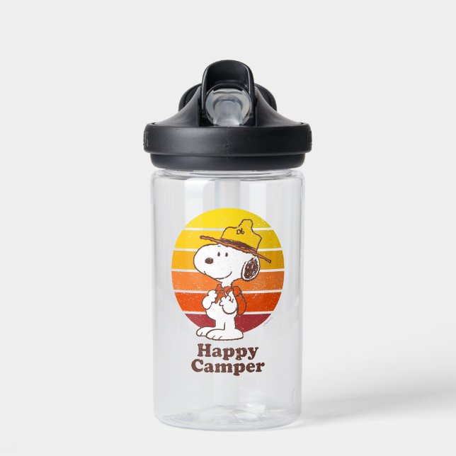 Snoopy | Beagle Scout - Happy Camper Water Bottle (Front)