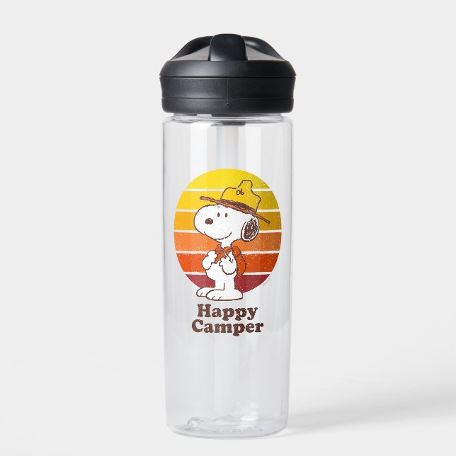 Snoopy | Beagle Scout - Happy Camper Water Bottle (Front)