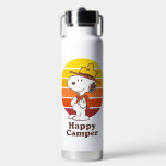 Snoopy | Beagle Scout - Happy Camper Water Bottle<br><div class="desc">Show your love for Peanuts and the great outdoors with this super cute graphic featuring Snoopy and the text,  "Happy Camper."</div>