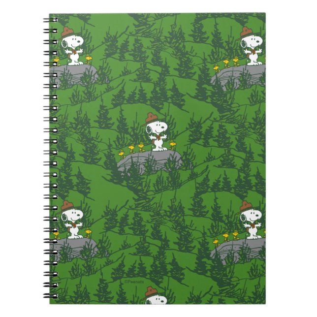 Snoopy Beagle Scout Hiking Pattern Notebook (Front)