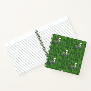 Snoopy Beagle Scout Hiking Pattern Notebook