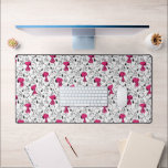 Snoopy Black & Magenta Pattern Desk Mat<br><div class="desc">Take a look at this super cute design featuring Snoopy in a black and magenta pattern.</div>