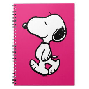 Snoopy Black & Magenta Pattern Notebook