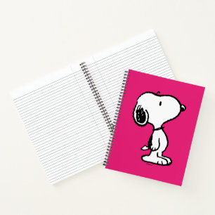 Snoopy Black & Magenta Pattern Notebook