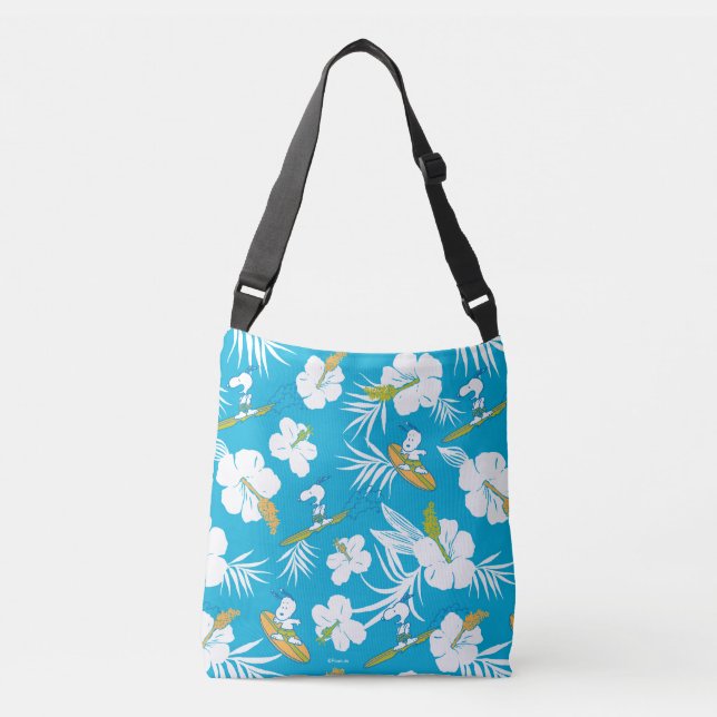 Snoopy Brooklyn Beach Pattern Crossbody Bag (Front)