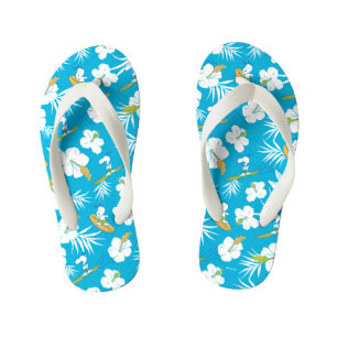 Snoopy Brooklyn Beach Pattern Kid's Flip Flops