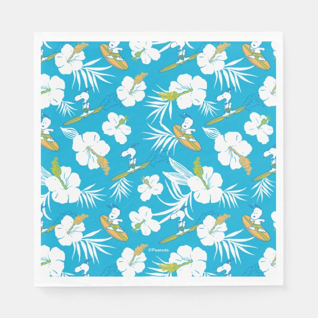 Snoopy Brooklyn Beach Pattern Napkin (Front)